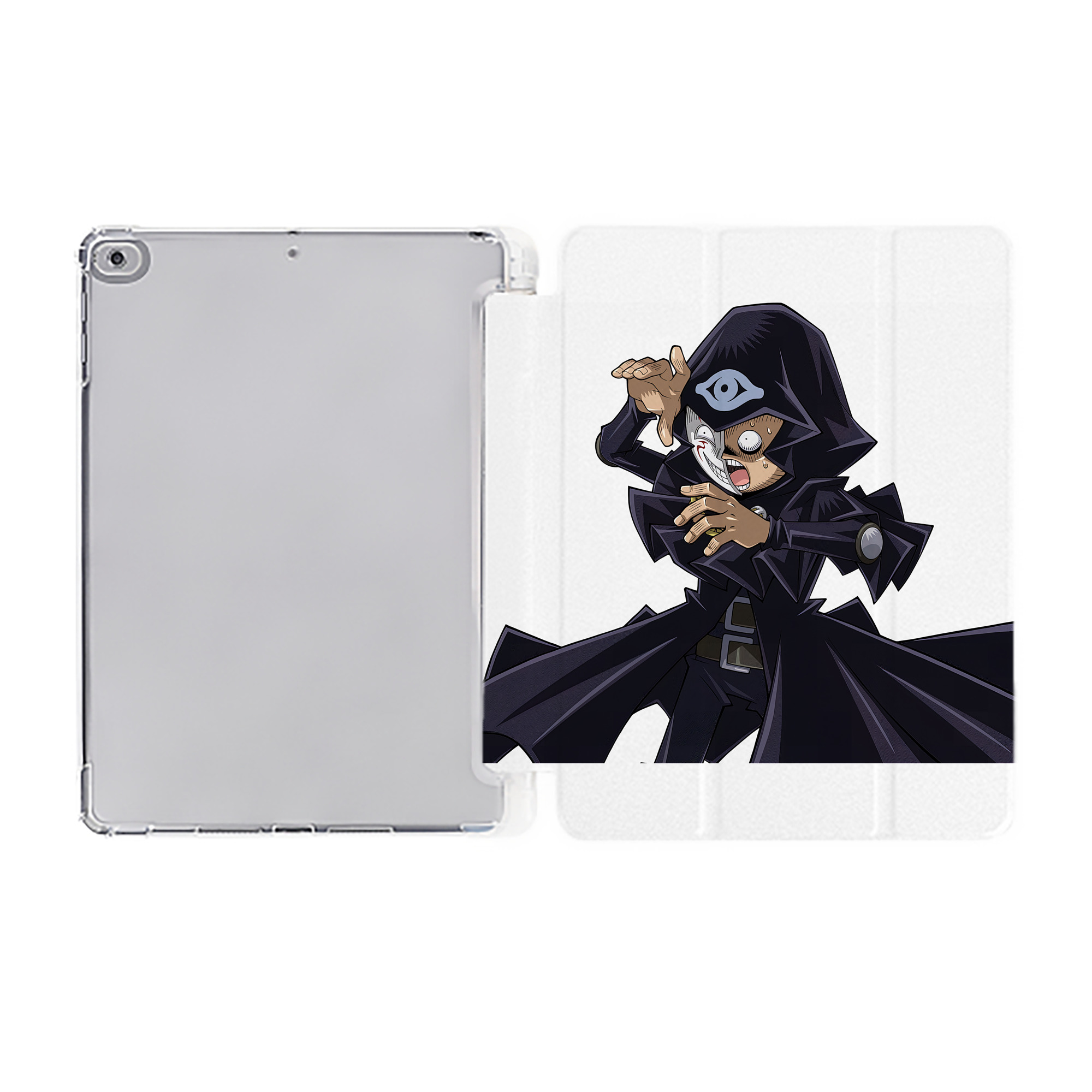 （画像用） 遊☆戯☆王 Yu-Gi-Oh! IPad ケース ペン収納付き 三つ折りスタンド PUレザー×シリコン 対応機種9.5/10.5/10.9インチ